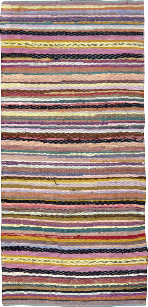 Vintage American Rag Rug, No.24971 - Gsblank