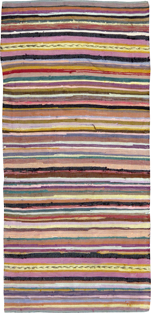 Vintage American Rag Rug, No.24971 - Gsblank