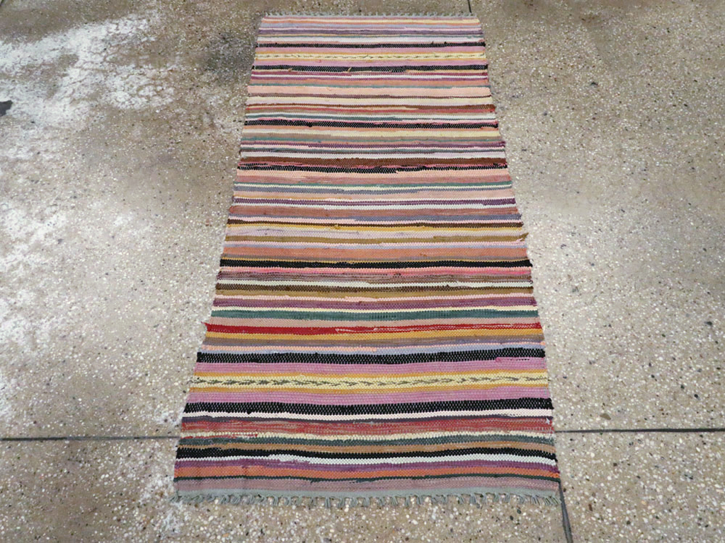 Vintage American Rag Rug, No.24971 - Gsblank