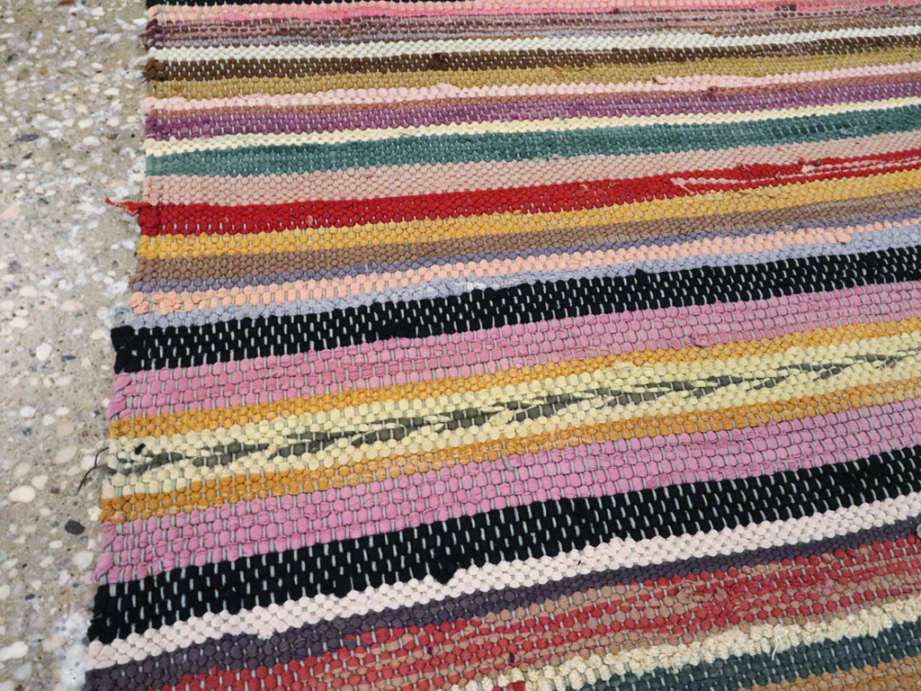 Vintage American Rag Rug, No.24971 - Gsblank