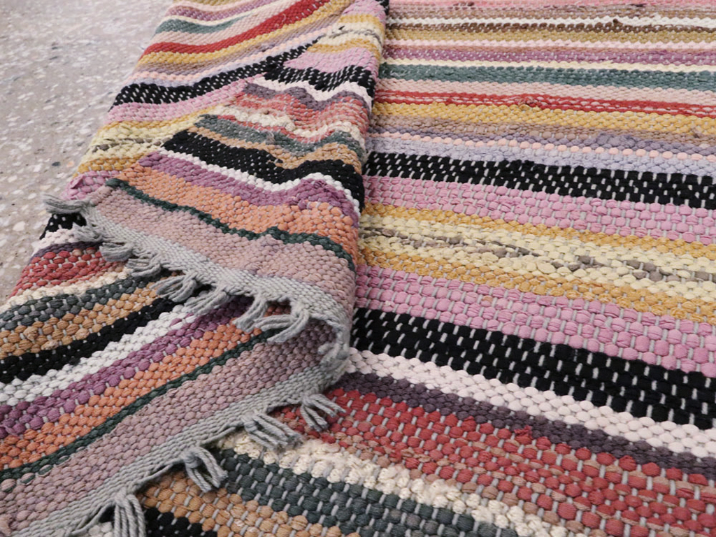 Vintage American Rag Rug, No.24971 - Gsblank