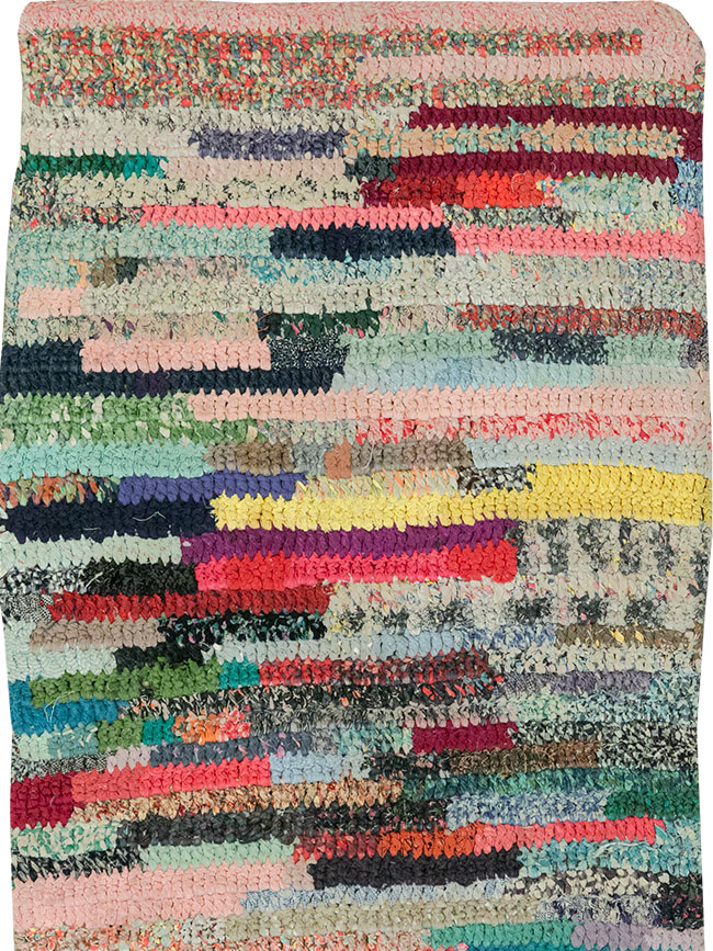 Vintage American Braid Throw Rug, No.24981 - Gsblank