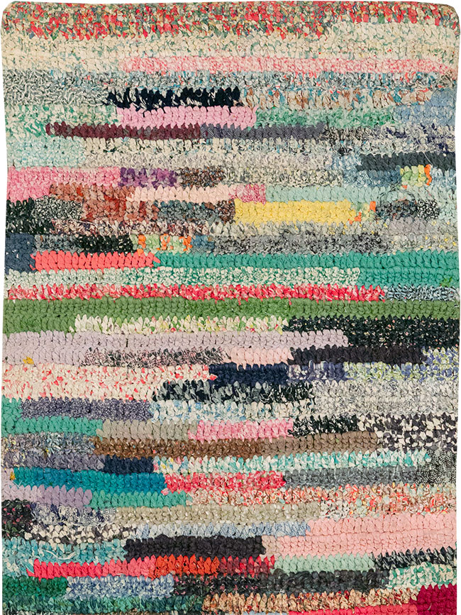 Vintage American Braid Throw Rug, No.24981 - Gsblank