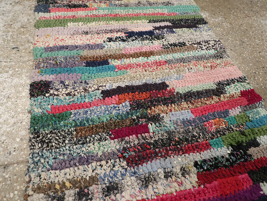 Vintage American Braid Throw Rug, No.24981 - Gsblank
