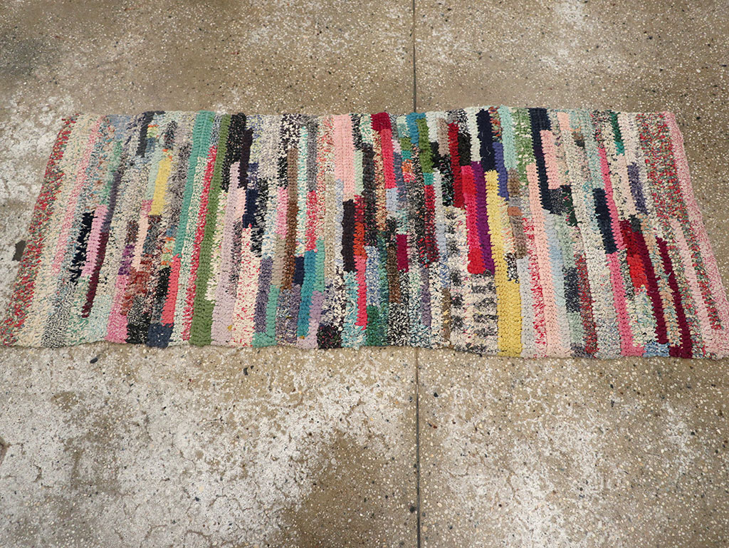 Vintage American Braid Throw Rug, No.24981 - Gsblank