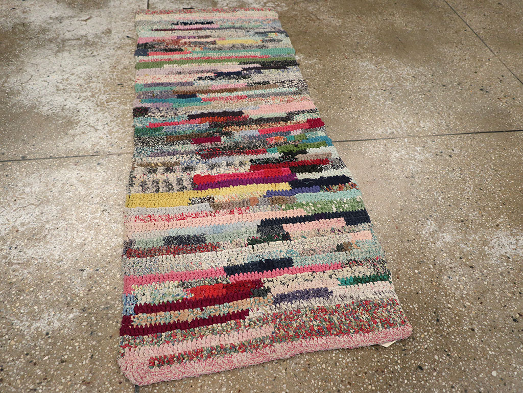 Vintage American Braid Throw Rug, No.24981 - Gsblank