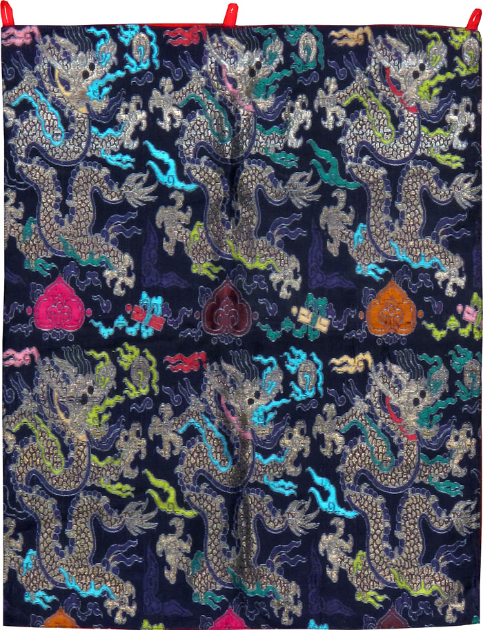 Burmese High Relief Richly Embroidered Tapestry, No.24992 - Gsblank