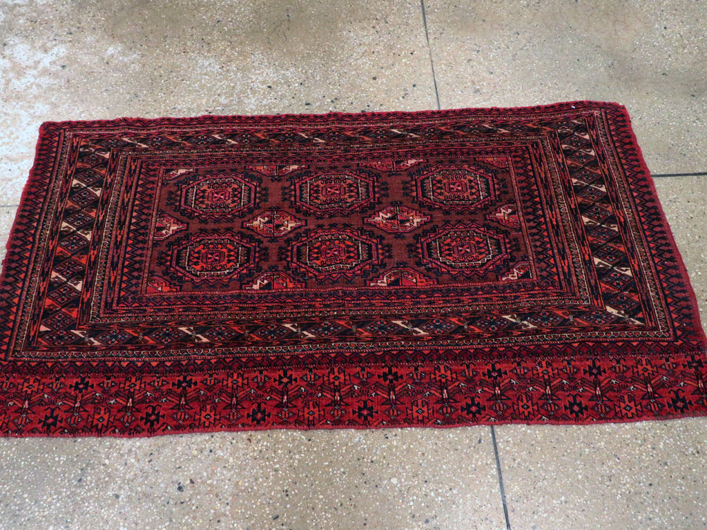 Antique Central Asian Turkoman Throw Rug, No.24994 - Gsblank