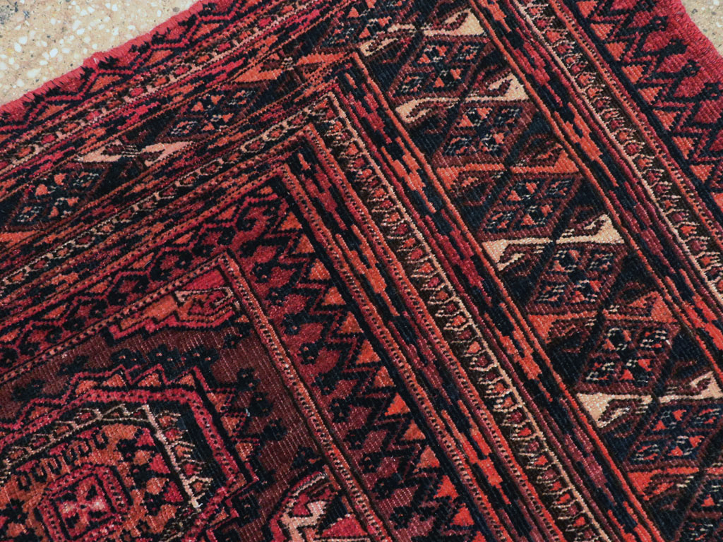 Antique Central Asian Turkoman Throw Rug, No.24994 - Gsblank