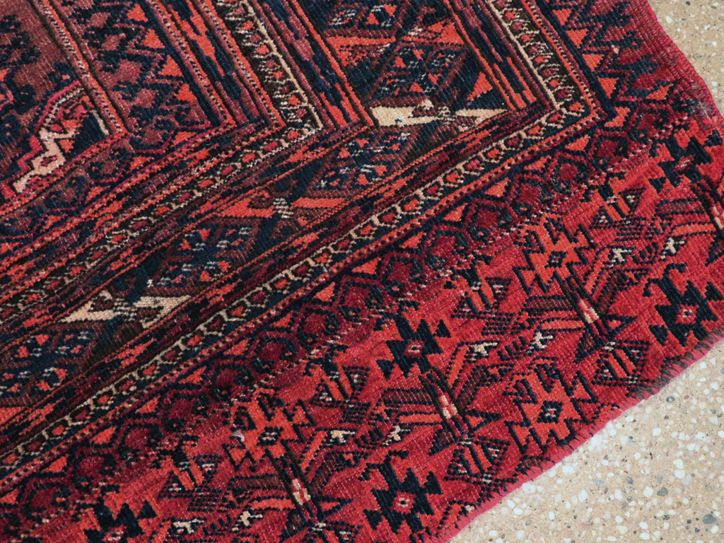 Antique Central Asian Turkoman Throw Rug, No.24994 - Gsblank