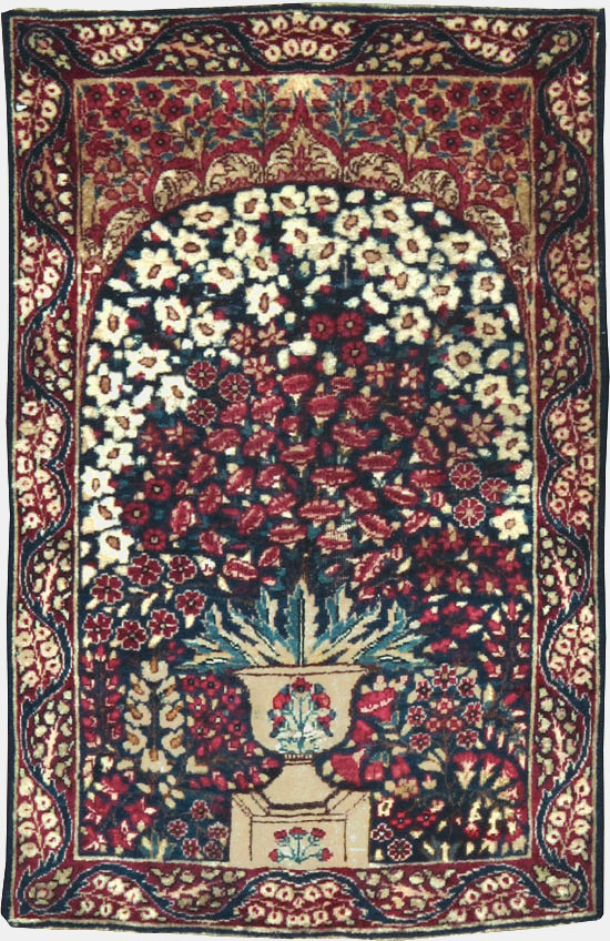 Antique Persian Lavar Kerman Rug, No.24995 - Gsblank
