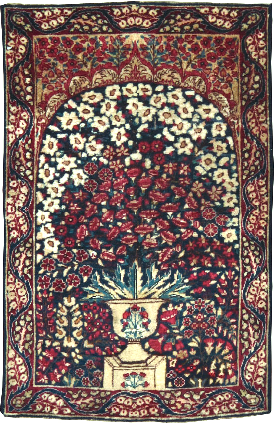 Antique Persian Lavar Kerman Rug, No.24995 - Gsblank
