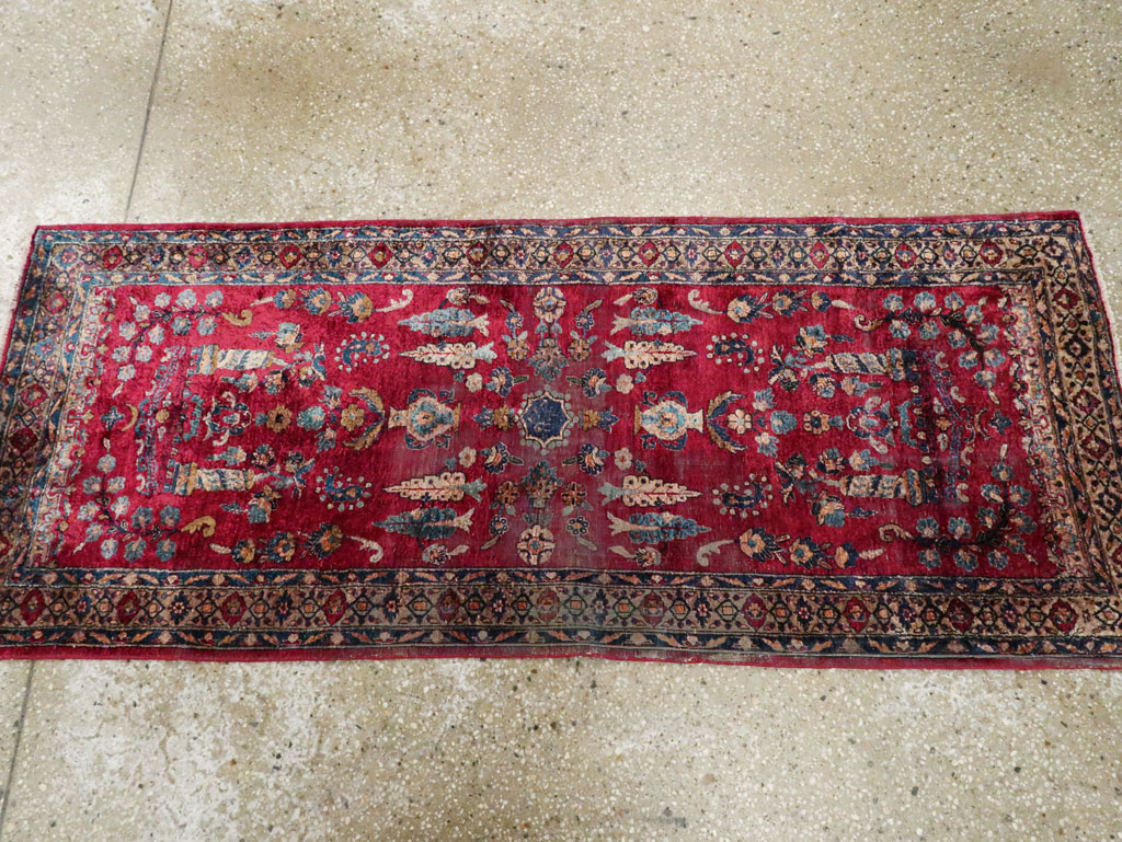 Antique Persian Silk Kashan Rug, No.24997 - Gsblank