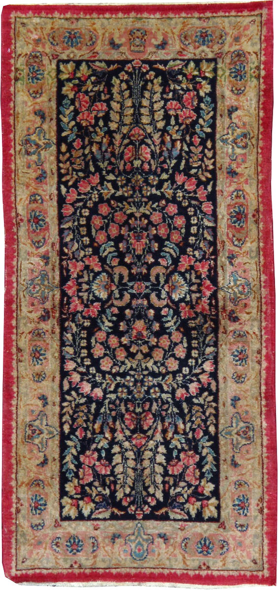 Vintage Persian Kerman Throw Rug, No.25001 - Gsblank