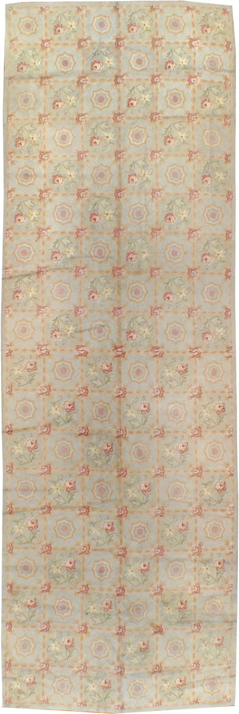 Vintage American Hooked Long and Narrow Gallery Carpet, No.25032 - Gsblank