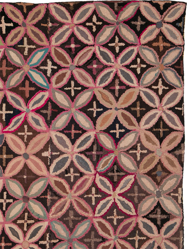 Antique American Hook Rug, No.25033 - Gsblank