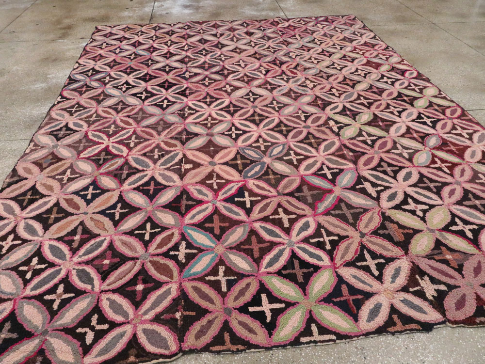 Antique American Hook Rug, No.25033 - Gsblank