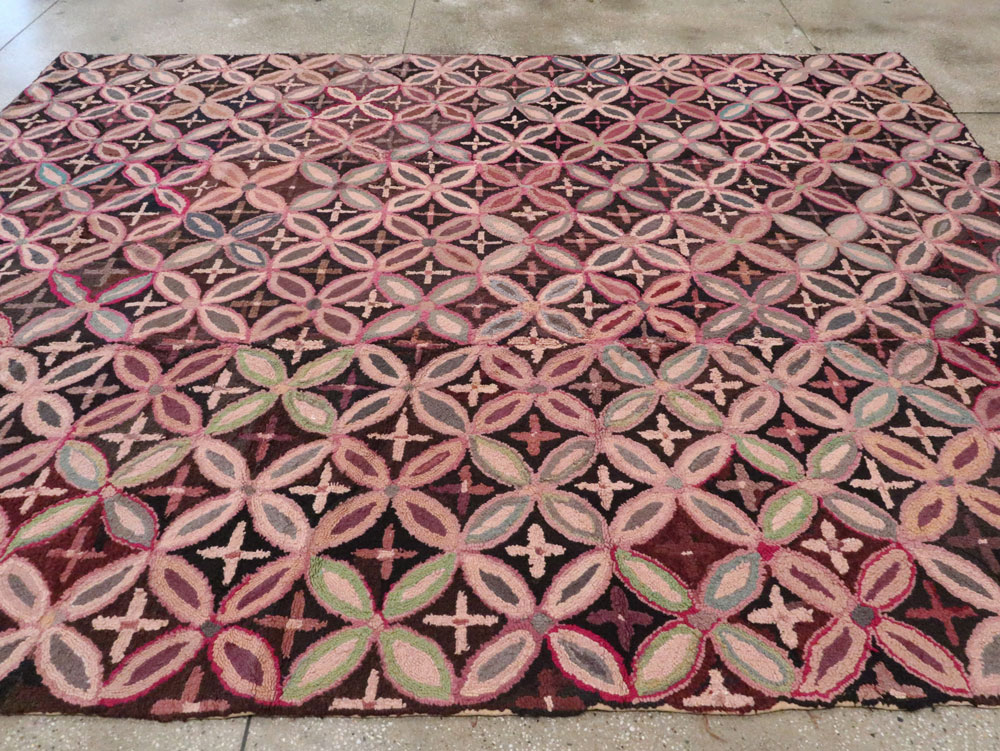 Antique American Hook Rug, No.25033 - Gsblank