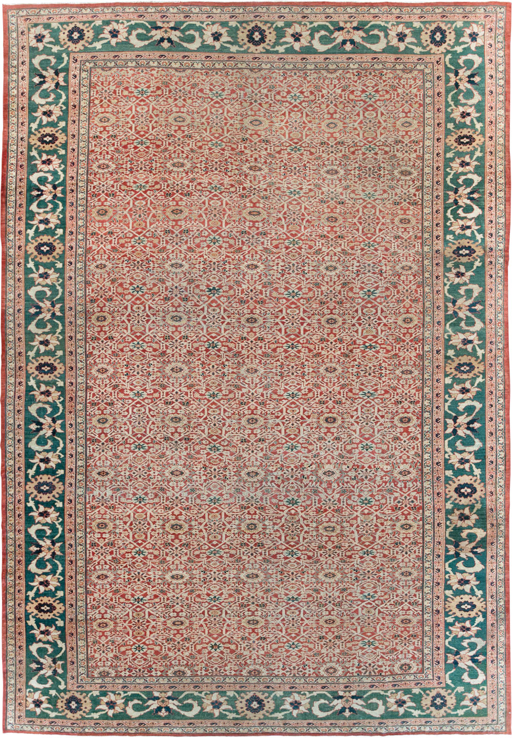 Antique Persian Mahal Large Carpet, No.25039 - Gsblank