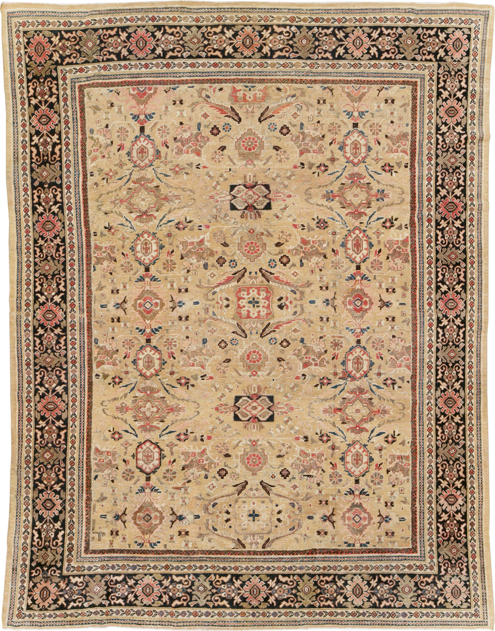 Antique Persian Mahal Room Size Carpet, No.25058 - Gsblank