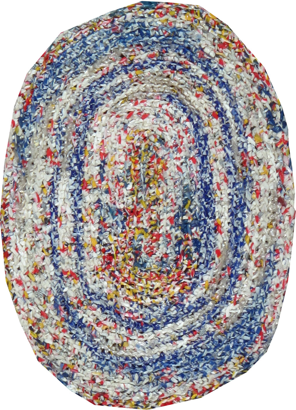 Vintage American Braid Throw Rug, No.25063 - Gsblank