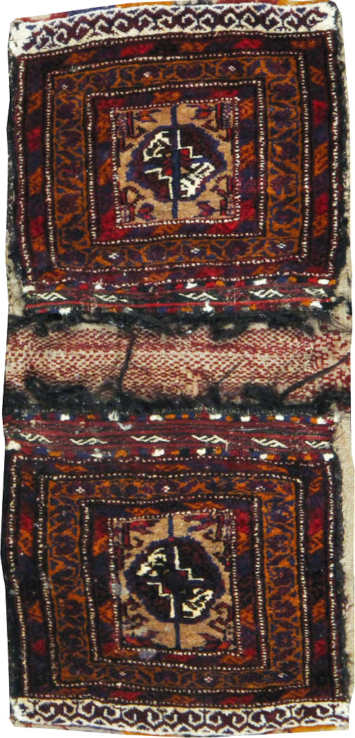 Vintage Persian Baluch Saddlebag (Khorjin), No.25077 - Gsblank