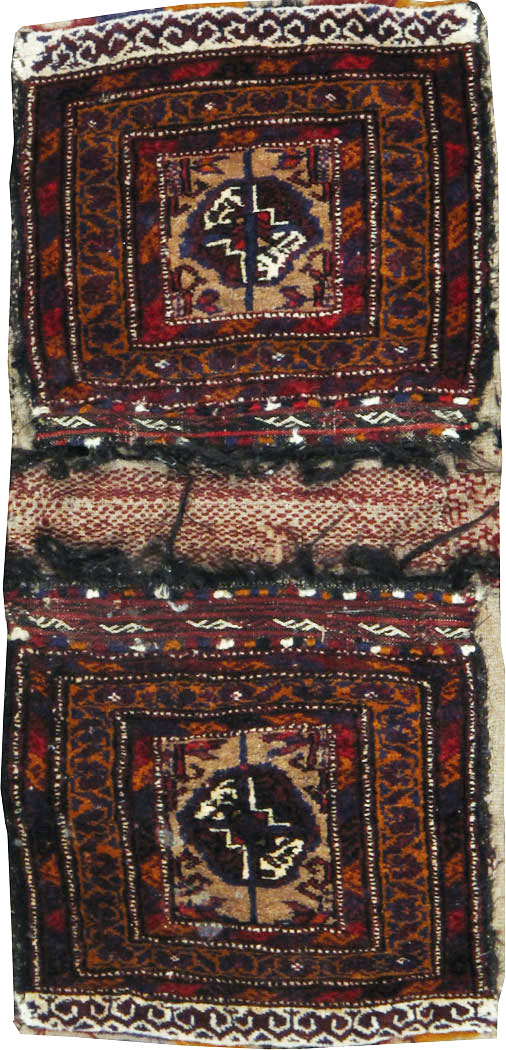 Vintage Persian Baluch Saddlebag (Khorjin), No.25077 - Gsblank