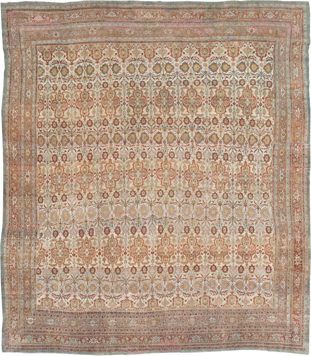 Antique Persian Bidjar Large Square Carpet, No.25092 - Gsblank
