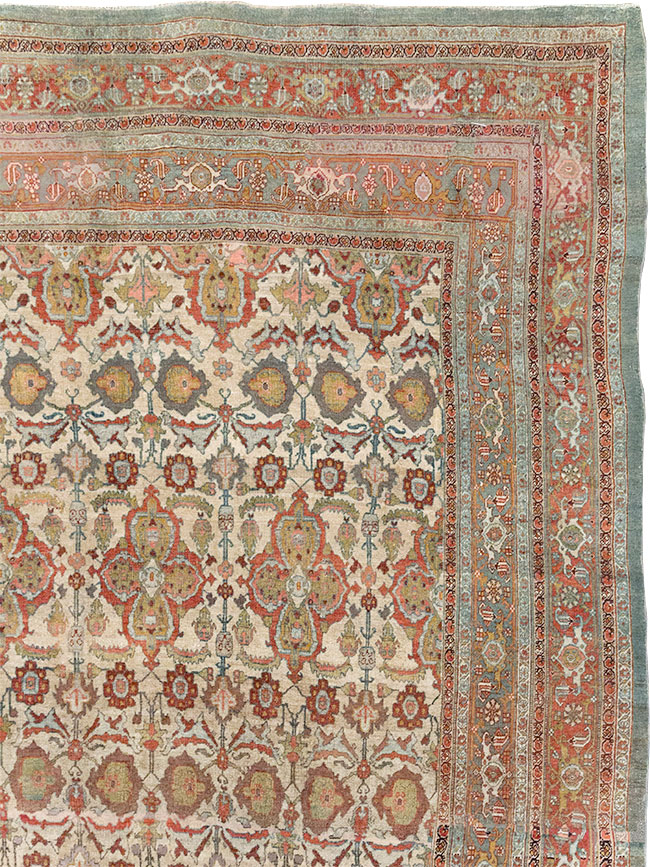 Antique Persian Bidjar Large Square Carpet, No.25092 - Gsblank