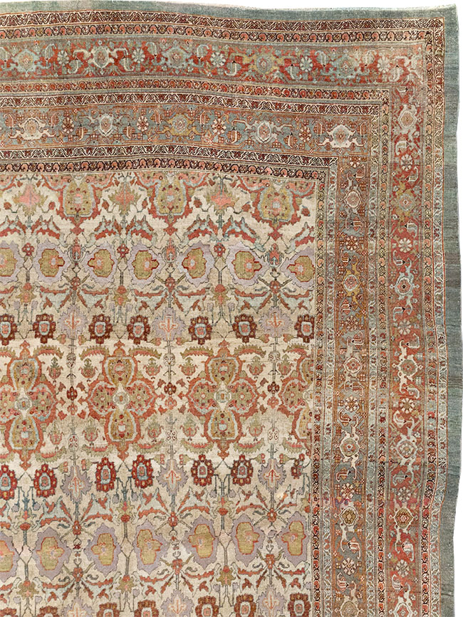 Antique Persian Bidjar Large Square Carpet, No.25092 - Gsblank