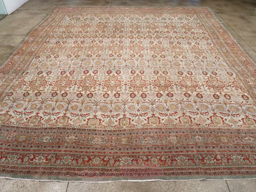 Antique Persian Bidjar Large Square Carpet, No.25092 - Gsblank