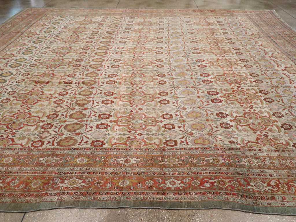 Antique Persian Bidjar Large Square Carpet, No.25092 - Gsblank