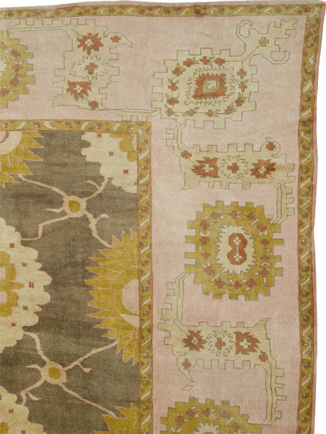 Antique Turkish Oushak Square Carpet, No.25094 - Gsblank