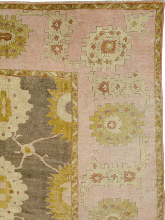 Antique Turkish Oushak Square Carpet, No.25094 - Gsblank