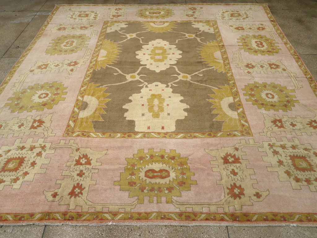 Antique Turkish Oushak Square Carpet, No.25094 - Gsblank