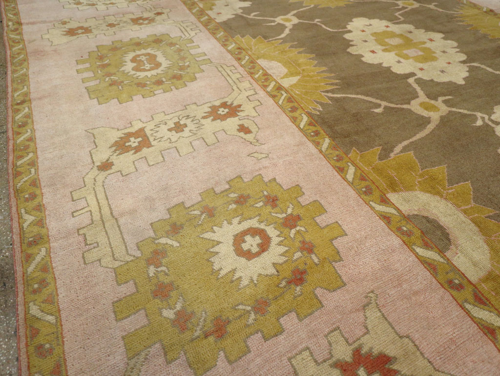 Antique Turkish Oushak Square Carpet, No.25094 - Gsblank