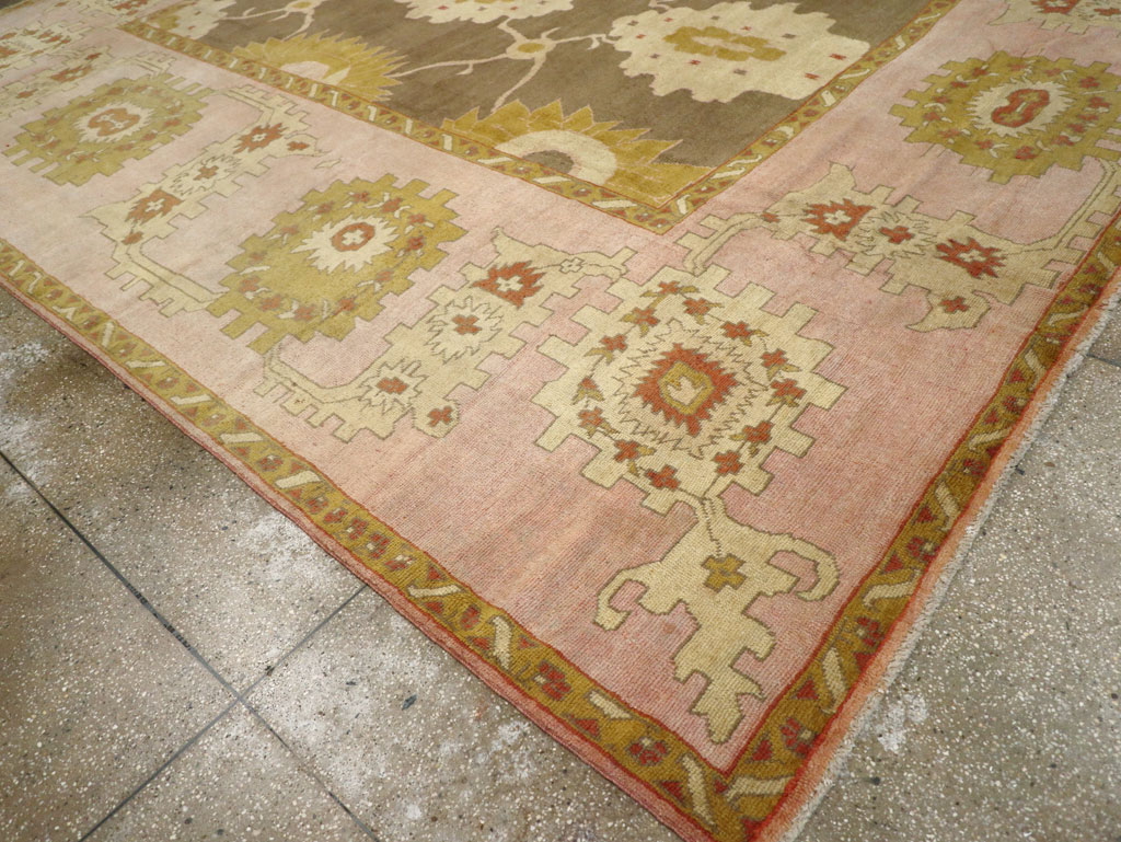Antique Turkish Oushak Square Carpet, No.25094 - Gsblank