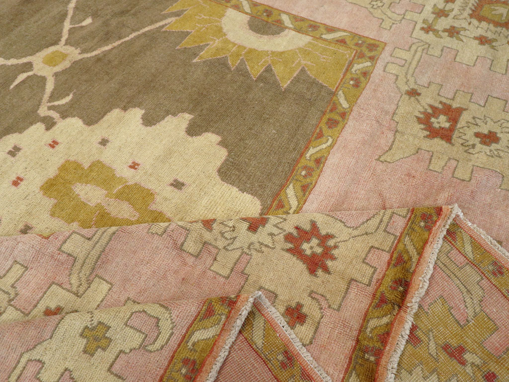 Antique Turkish Oushak Square Carpet, No.25094 - Gsblank