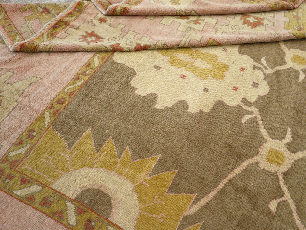 Antique Turkish Oushak Square Carpet, No.25094 - Gsblank