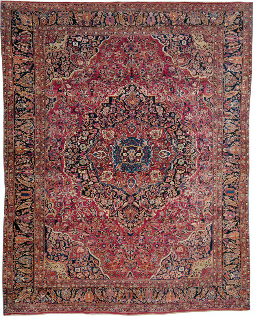 Antique Persian Sarouk Carpet, No.25095 - Gsblank