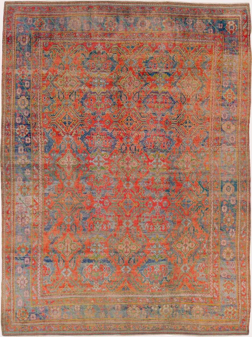 Antique Turkish Oushak Carpet, No.25099 - Gsblank