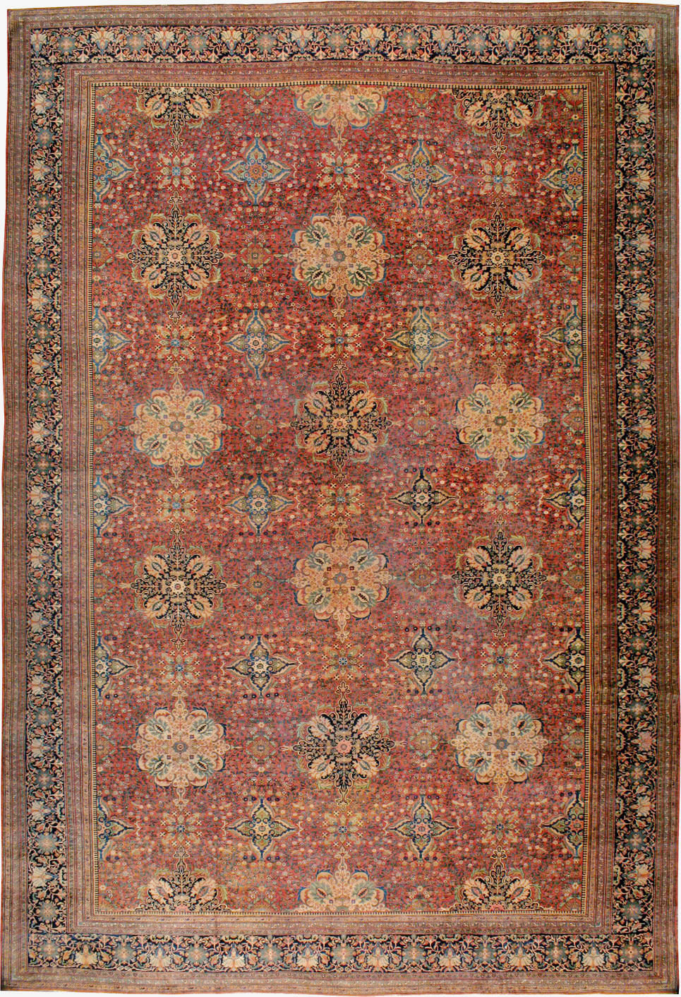 Antique Persian Sarouk Fereghan Oversize Carpet, No.25100 - Gsblank
