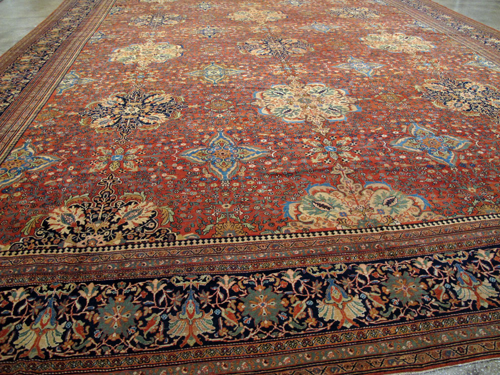 Antique Persian Sarouk Fereghan Oversize Carpet, No.25100 - Gsblank
