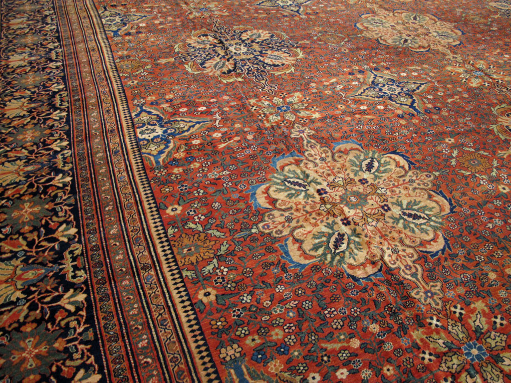 Antique Persian Sarouk Fereghan Oversize Carpet, No.25100 - Gsblank