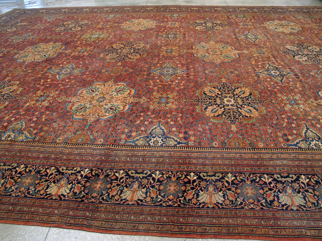 Antique Persian Sarouk Fereghan Oversize Carpet, No.25100 - Gsblank