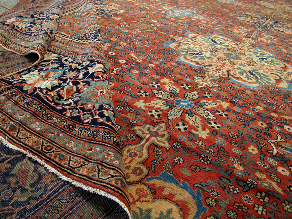 Antique Persian Sarouk Fereghan Oversize Carpet, No.25100 - Gsblank