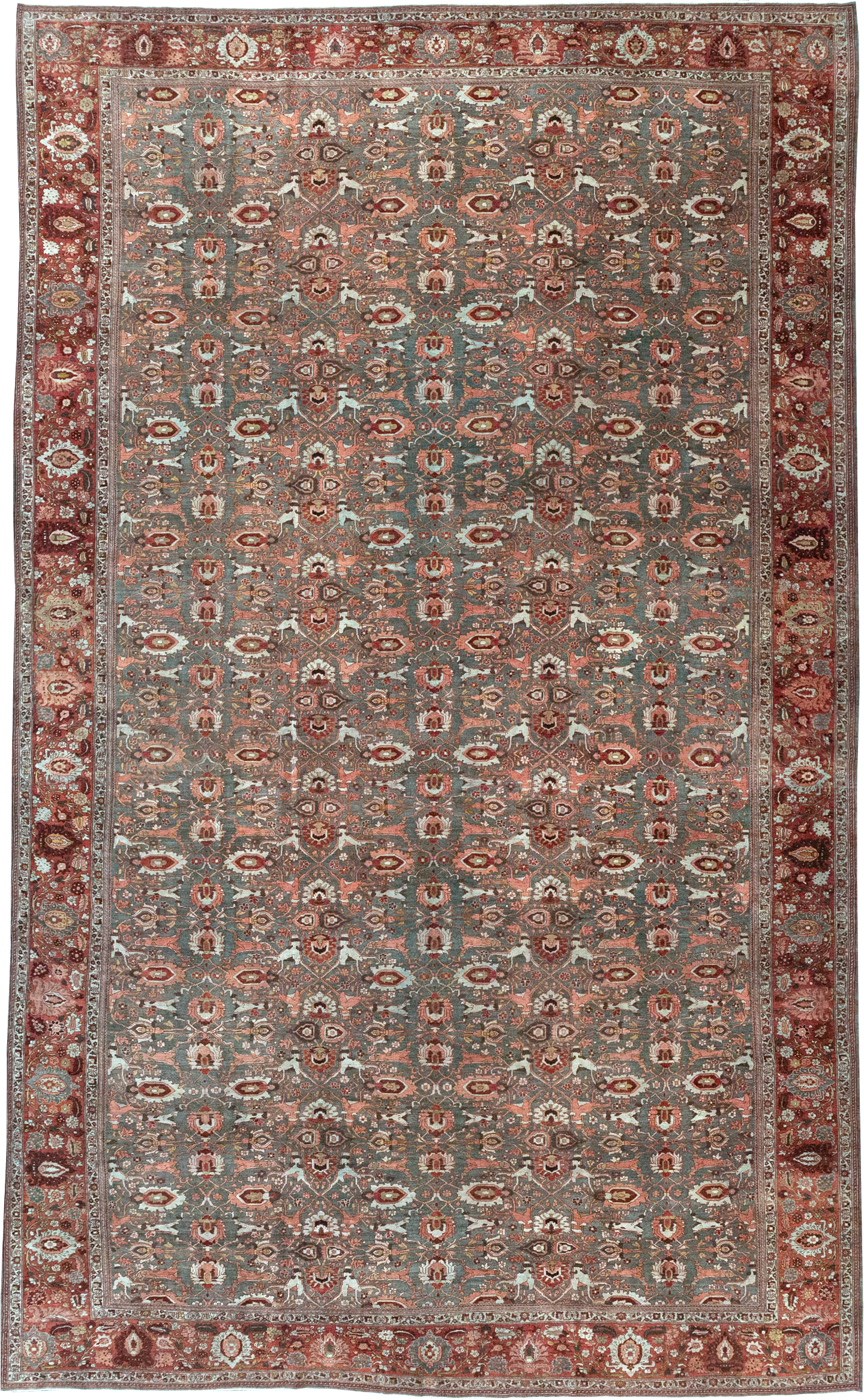 Antique Persian Bidjar Oversize Carpet, No.25101 - Gsblank