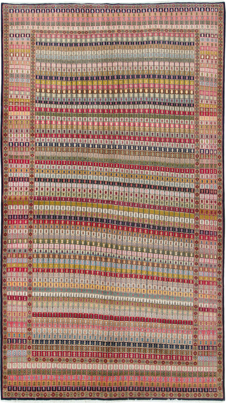 Vintage Persian Kashan Art Deco Rug, No.25113 - Gsblank