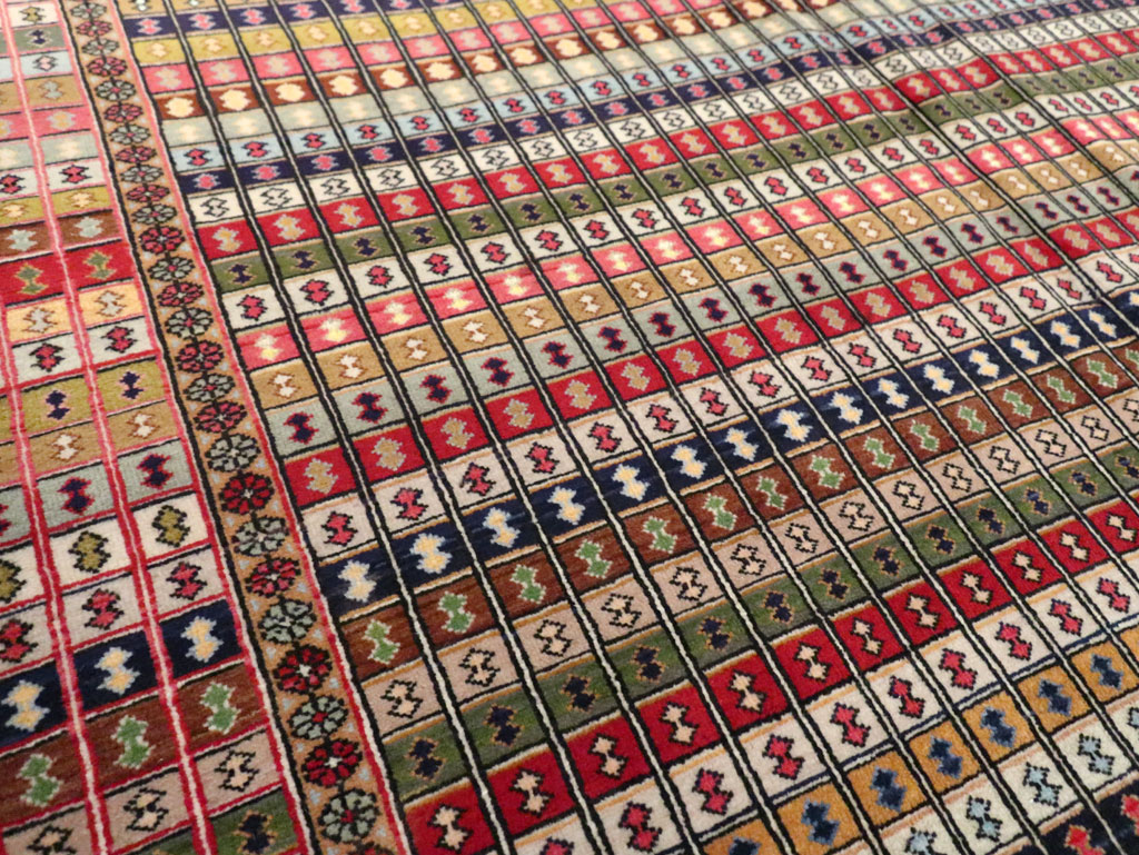 Vintage Persian Kashan Art Deco Rug, No.25113 - Gsblank