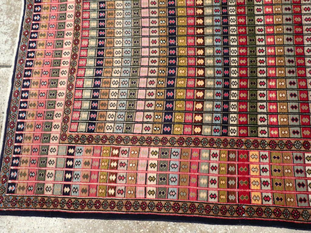 Vintage Persian Kashan Art Deco Rug, No.25113 - Gsblank